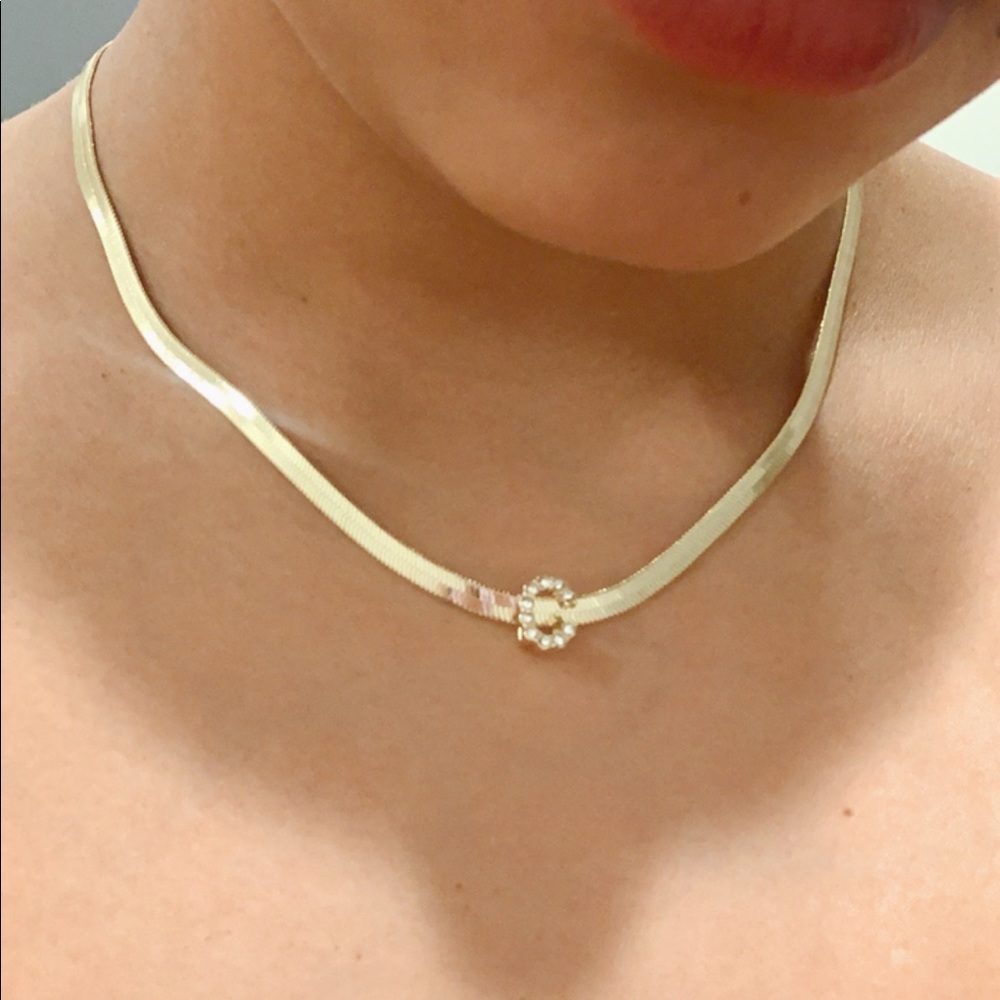 GIA INITIAL NECKLACE - C